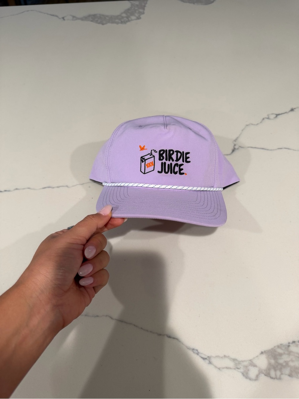 Birdie Juice Lilac Rope-Trim Baseball Cap